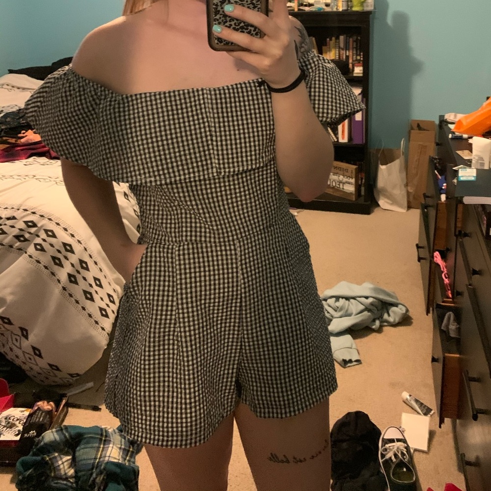 LF gingham romper